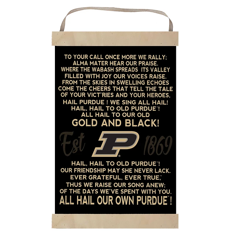 Purdue Boilermakers Fight Song Banner Sign