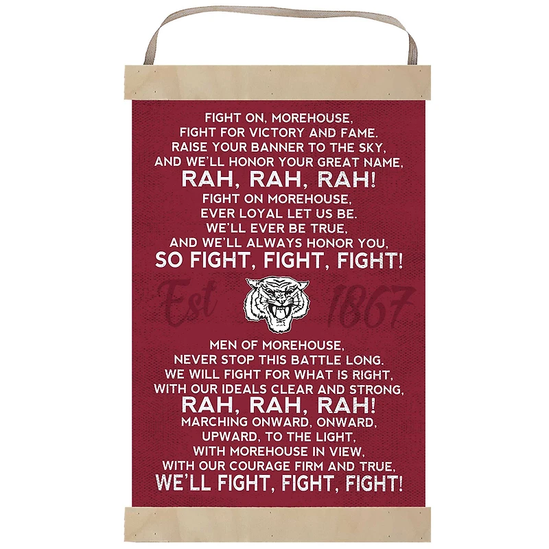 Morehouse Maroon Tigers Fight Song Banner Sign