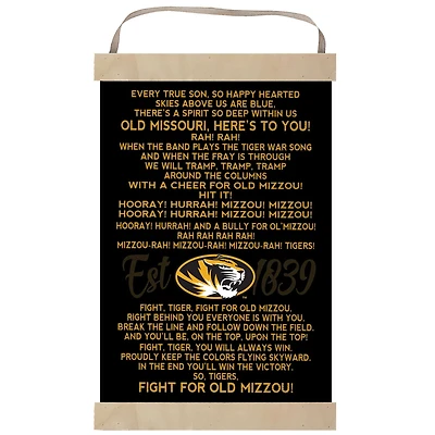 Missouri Tigers Fight Song Banner Sign