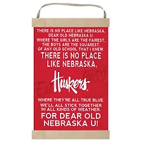 Nebraska Huskers Fight Song Banner Sign