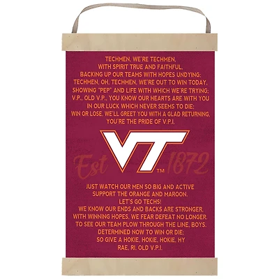Virginia Tech Hokies Fight Song Banner Sign