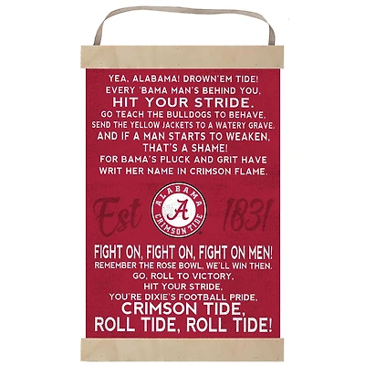 Alabama Crimson Tide Fight Song Banner Sign