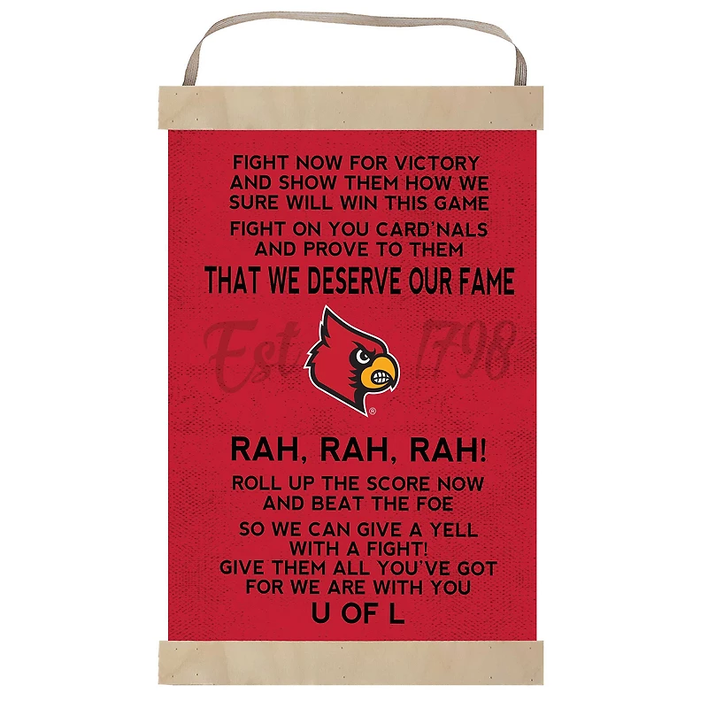 Louisville Cardinals Fight Song Banner Sign