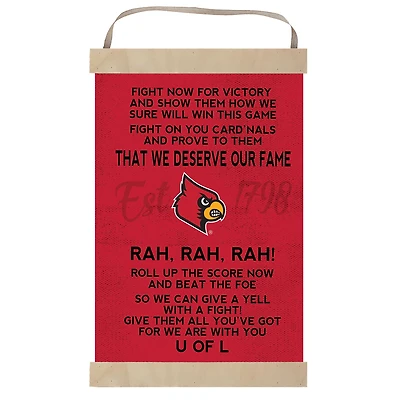 Louisville Cardinals Fight Song Banner Sign