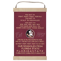 Florida State Seminoles Fight Song Banner Sign