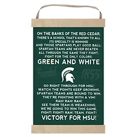 Michigan State Spartans Fight Song Banner Sign