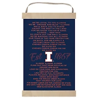 Illinois Fighting Illini Fight Song Banner Sign