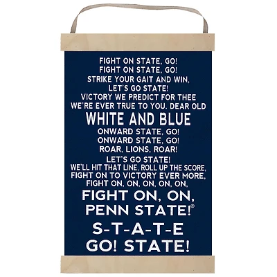 Penn State Nittany Lions Fight Song Banner Sign