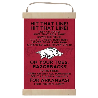 Arkansas Razorbacks Fight Song Banner Sign