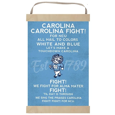 North Carolina Tar Heels Fight Song Banner Sign