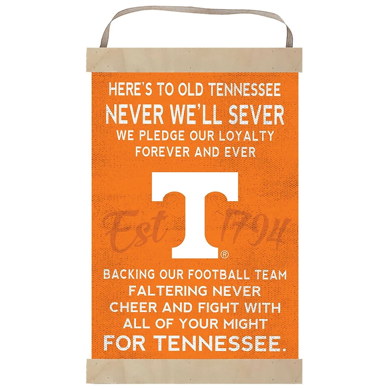 Tennessee Volunteers Fight Song Banner Sign