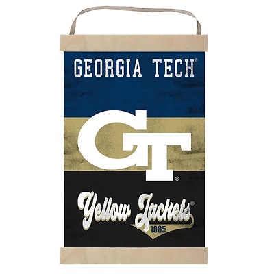 Georgia Tech Yellow Jackets Retro Logo Banner Sign