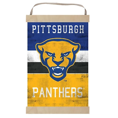 Pitt Panthers Retro Logo Banner Sign