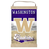 Washington Huskies Retro Logo Banner Sign