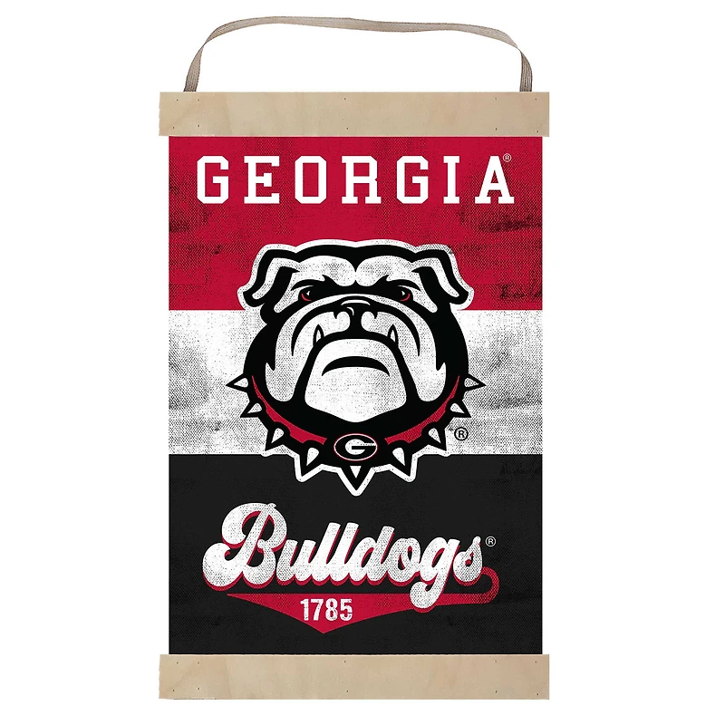 Georgia Bulldogs Retro Logo Banner Sign