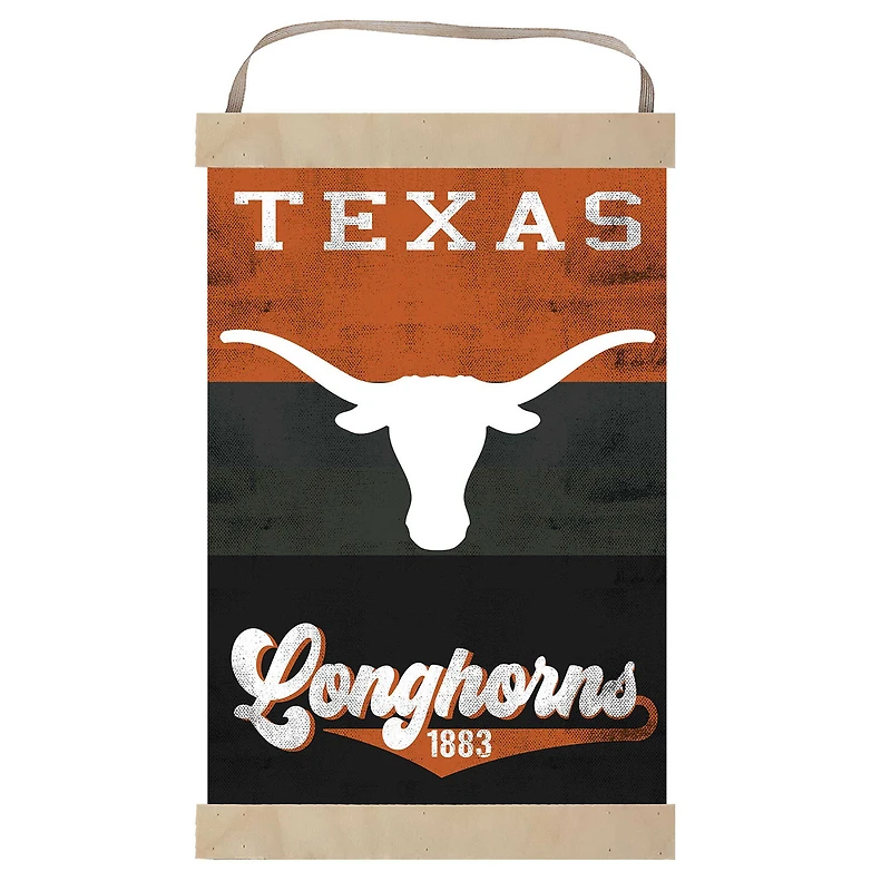 Texas Longhorns Retro Logo Banner Sign