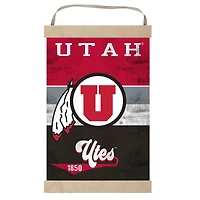 Utah Utes Retro Logo Banner Sign