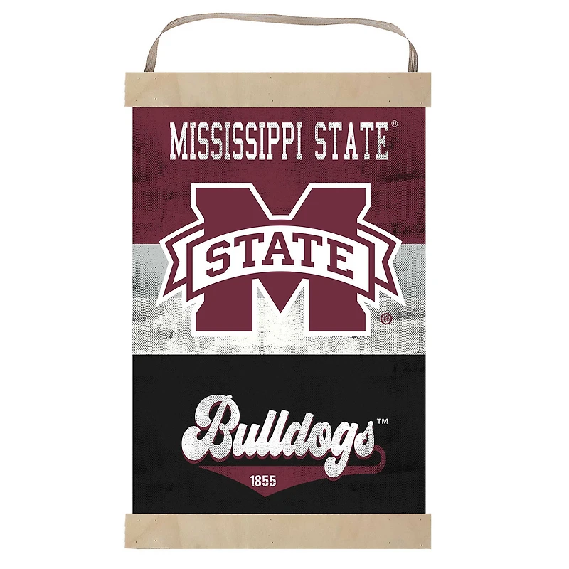 Mississippi State Bulldogs Retro Logo Banner Sign
