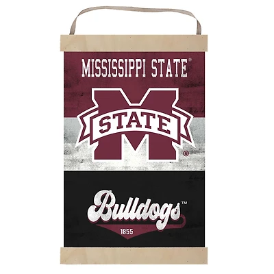 Mississippi State Bulldogs Retro Logo Banner Sign