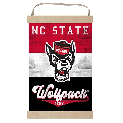 NC State Wolfpack Retro Logo Banner Sign