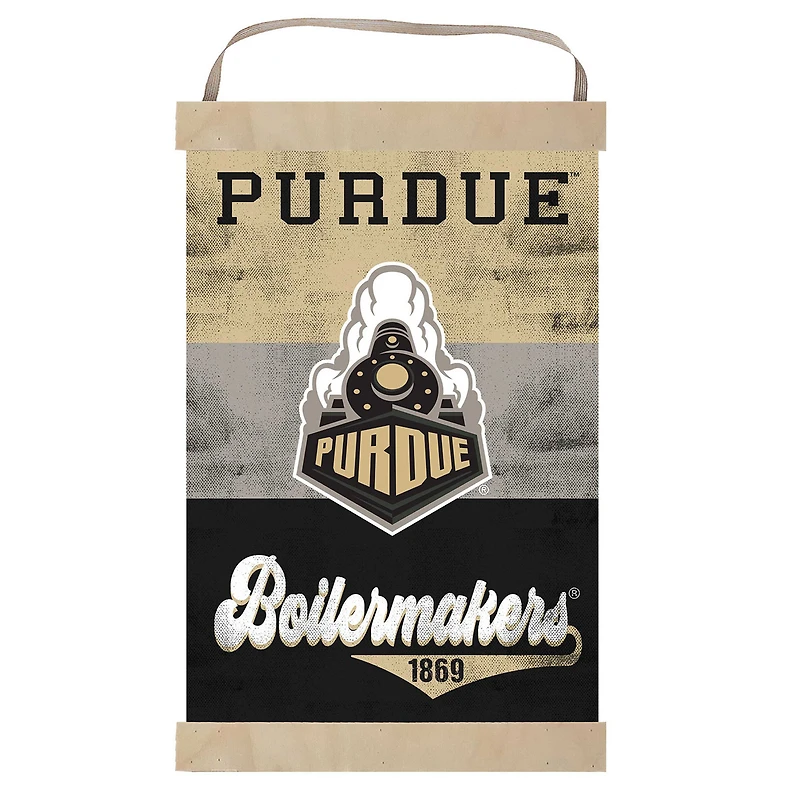 Purdue Boilermakers Retro Logo Banner Sign