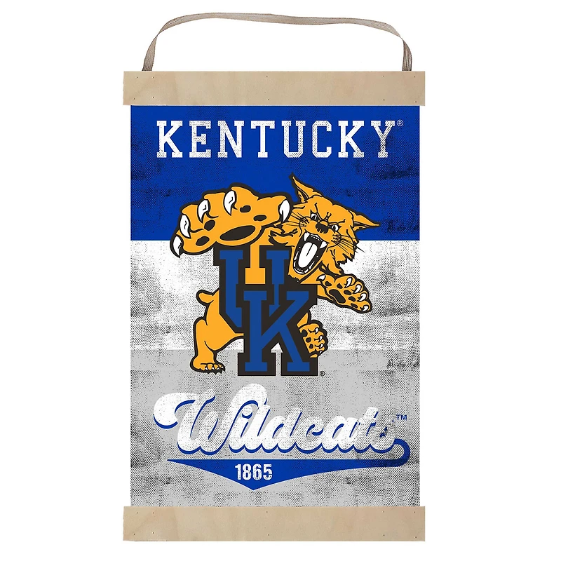 Kentucky Wildcats Retro Logo Banner Sign