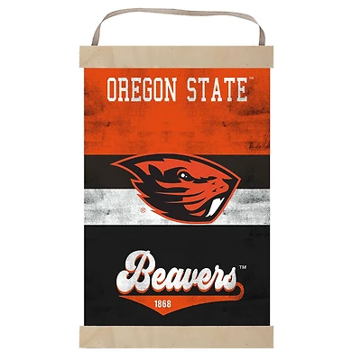 Oregon State Beavers Retro Logo Banner Sign