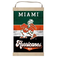 Miami Hurricanes Retro Logo Banner Sign