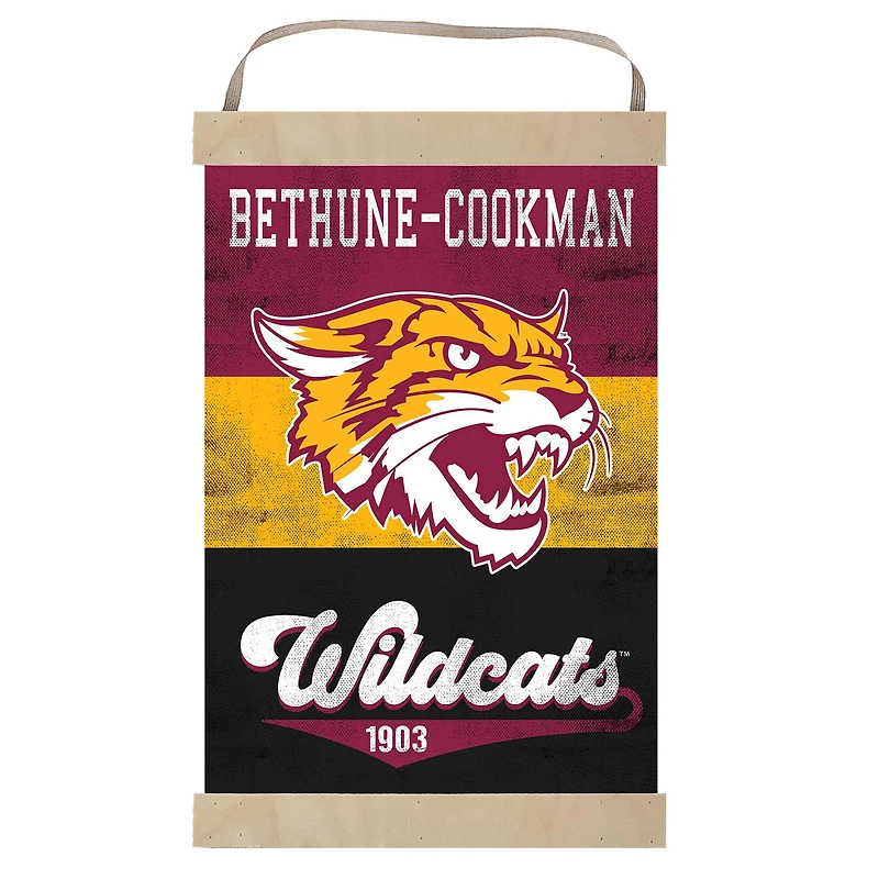 Bethune-Cookman Wildcats Retro Logo Banner Sign