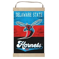 Delaware State Hornets Retro Logo Banner Sign