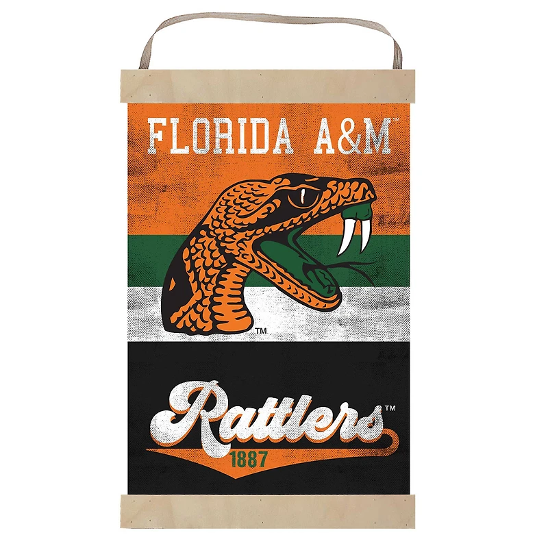 Florida A&M Rattlers Retro Logo Banner Sign