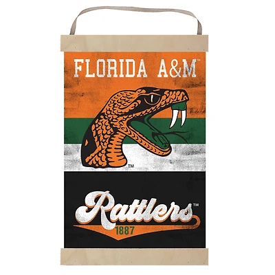 Florida A&M Rattlers Retro Logo Banner Sign