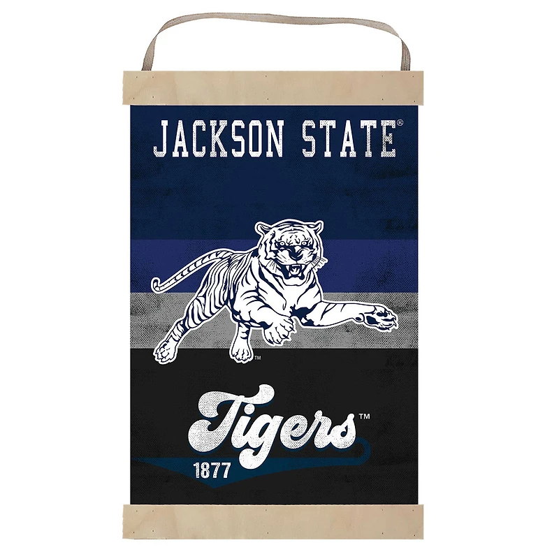 Jackson State Tigers Retro Logo Banner Sign