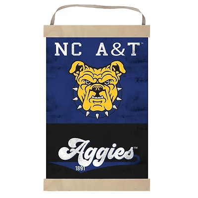 North Carolina A&T Aggies Retro Logo Banner Sign