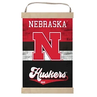 Nebraska Huskers Retro Logo Banner Sign