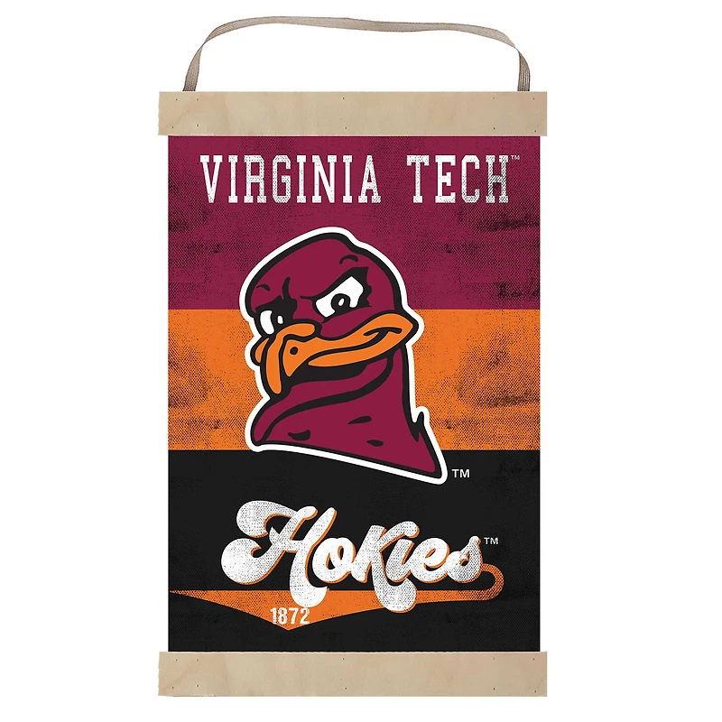 Virginia Tech Hokies Retro Logo Banner Sign