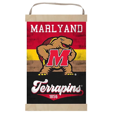 Maryland Terrapins Retro Logo Banner Sign