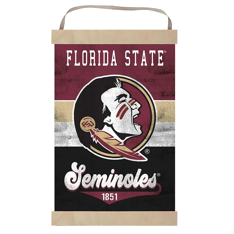 Florida State Seminoles Retro Logo Banner Sign