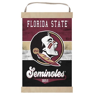 Florida State Seminoles Retro Logo Banner Sign