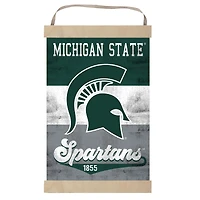Michigan State Spartans Retro Logo Banner Sign