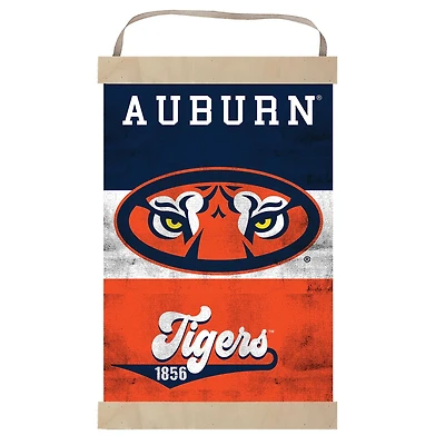 Auburn Tigers Retro Logo Banner Sign