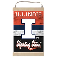 Illinois Fighting Illini Retro Logo Banner Sign