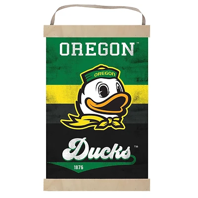 Oregon Ducks Retro Logo Banner Sign