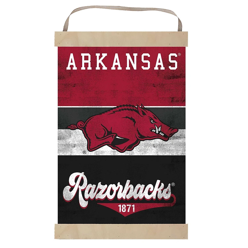 Arkansas Razorbacks Retro Logo Banner Sign