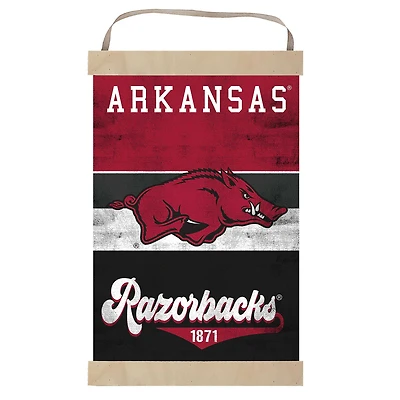 Arkansas Razorbacks Retro Logo Banner Sign