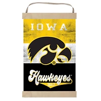 Iowa Hawkeyes Retro Logo Banner Sign