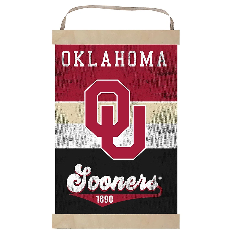 Oklahoma Sooners Retro Logo Banner Sign