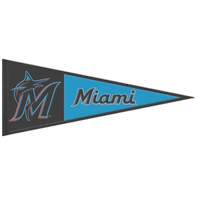 WinCraft Miami Marlins 13" x 32" Wool Primary Logo Pennant