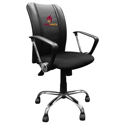 Black Heat Check Gaming Curve Task Chair