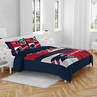 New England Patriots Block Logo Three Piece Full/Queen Bed Set